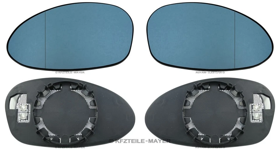 Spiegelglas BMW 1er E81 E87 3er E90 E91 links + rechts SET SATZ Spiegelgläser - Bild 1 von 4