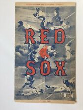 1954 Red Sox Program vs NY Giants Exhibit Willie Mays Ted Williams/Agganis 1st