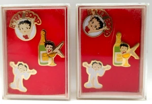 New In Box Set of 3 Betty Boop Lapel Pins by KFS Centennia Inc - Picture 1 of 2