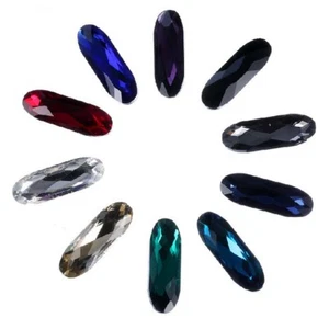 50 PIEZAS Piedras de Vidrio de Lujo PRINCESA BAGUETTE Colores Mezclados Punta #95628 - Imagen 1 de 1