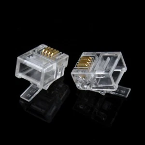 RJ-11/ RJ-12 / RJ45 Modular Plug Network Cable Connector End - Picture 1 of 3