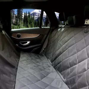 Seat Cover Rear Back Car Pet Dog Travel Waterproof Bench Protector Luxury -Black - Picture 1 of 6