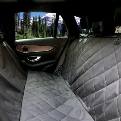 Seat Cover Rear Back Car Pet Dog Travel Waterproof Bench Protector Luxury -Black - Image 1 of 4