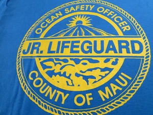 Camisa oficial de seguridad oceánica Maui Jr. salvavidas Hawaii M - Imagen 1 de 5