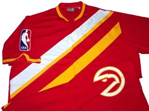 VTG AUTHENTIC ATLANTA HAWKS 1986-87 MITCHELL & NESS HWC WARM-UP JACKET 60 SEWN! - Picture 1 of 4