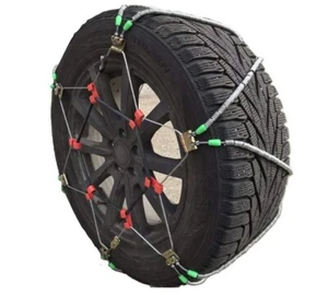 Pair of TireChain.com Diagonal Cross Cable Tire Chains - Details for Tire Sizes - Picture 1 of 6