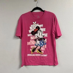 Camisa de manga corta rosa grande con estampado gráfico de Minie Mouse de Disney Shanghai para mujer - Imagen 1 de 6