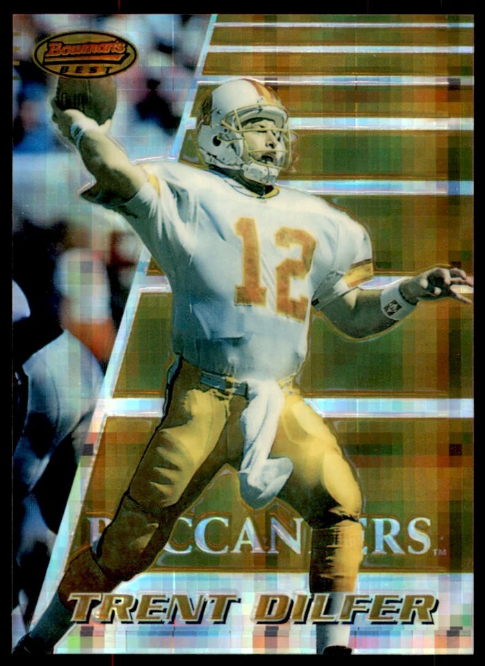 1996 Bowman's Best Atomic Refractors Trent Dilfer Bucs #68 *Noles2148* - Image 1 of 2