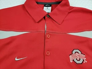 NWT Nike Ohio State Buckeyes Short Sleeve Red Men's Polo Shirt Small MSRP $60 - Picture 1 of 6