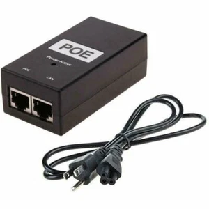 POE Injecteur 48V 0.5A PowerOver Ethernet Adaptateur pour Téléphone IP Caméra IEEE802.3af - Photo 1/8