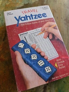 Vintage Travel Yahtzee Dice Game Complete ES Lowe 1984 With Score Sheets - Picture 1 of 6