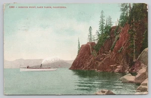 LAKE TAHOE, California, Rubicon Point, posted 1910 postcard - Picture 1 of 3