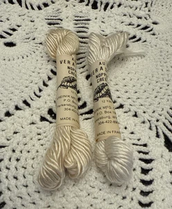 Au Ver A Soie Noppee Creme Thread Needlepoint Cross Stich Lot of 2 - Picture 1 of 4