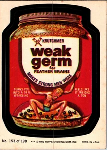 1980 Topps Wacky Packages Series 3 #153 Weak Germ Makes Stong Weak Sticker - Picture 1 of 2