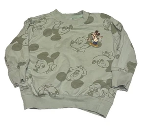 Disney, Mickey Mouse, Kids Sweatshirt, Pistachio Green Graphic Art Size 18M - Picture 1 of 5