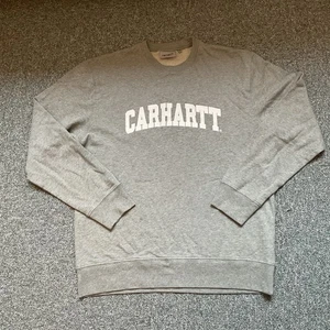 Grey Carhartt WIP Work In Progress Varsity Crewneck Sweatshirt - Size Large - Picture 1 of 10