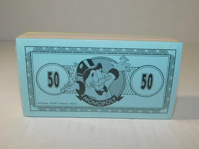 Pack de Monopoly Edición Disney Dinero 2001 Disney Monopoly Juego Piezas/Piezas Nuevo Foto 1 de 2