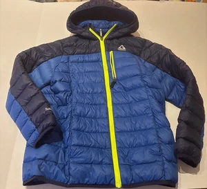 Gerry Jungen Jugend gefütterte isolierte Ski Schnee Winter Jacke blau Kapuze L Large 14 16 - Bild 1 von 1