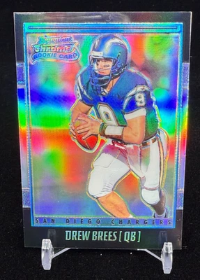 Drew Brees 2001 Bowman Chrome Refractor #144  313/1999 Rookie RC - Image 1 of 4