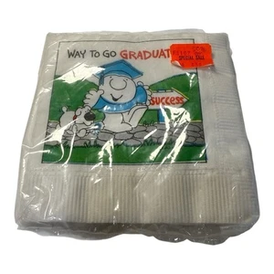 Vintage American Greetings Graduation Napkins Way to Go Graduate 1980s/1990s NWT - Picture 1 of 4