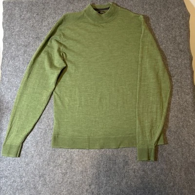 Suéter de Murano para hombre talla XL verde hilo italiano 100 % lana merino  Foto 1 de 4