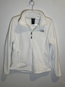 The North Face White Full Zip Fuzzy Jacket Size L - Picture 1 of 8