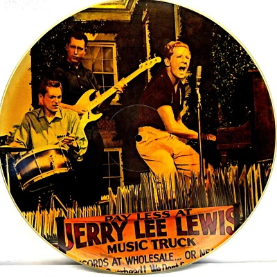 Jerry Lee Lewis Original Sun Greatest Hits 1983 Vinyl Records 1st Prs Pic Disc - Image 1 of 4