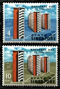 Singapore 1963 • Gb# 80-81 • National Day • cs MLH OG VF (US-1546) - Picture 1 of 1