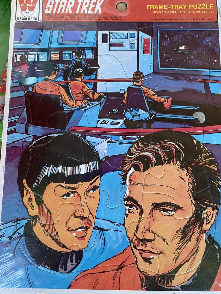 复古 1978 年星际迷航框架托盘拼图 Whitman Z4542-1 — 第 1/1 张图片