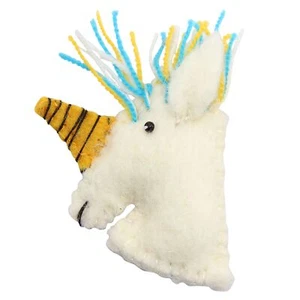 Brosche Anstecker Filz Einhorn - Picture 1 of 9