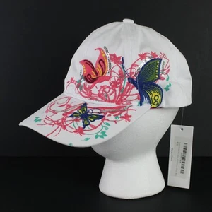 Women Cap Dad Hat Golf Adjustable Cotton Embroidery Sequin Flower & Butterfly - Picture 1 of 8