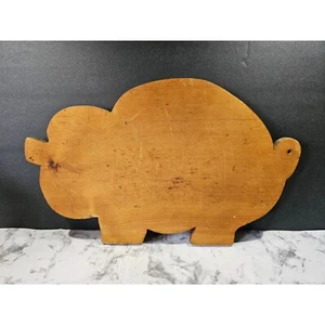Antique Primitive Handmade in Ohio Chubby Pig Cutting Board 17.25" x 11" - Picture 1 of 10