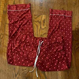 Super soft Love by Gap rust and pink polka dot lounge pants size L - Picture 1 of 5