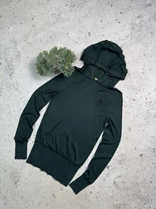 Vintage Burberry Sport Crew Neck Wool Hooded Sweater Size XS Green/Black - Picture 1 of 22