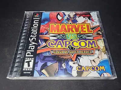 Marvel vs Capcom Clash of Super Heroes Playstation 1 PS1 LN perfect CIB+reg card - Image 1 of 4