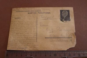 alte polnische Postkarte Präsident Ignacy Moscicki 15 als Feldpost gelaufen  - Picture 1 of 3