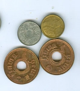 FOUR UNCIRCULATED COINS OF THAILAND - Picture 1 of 2