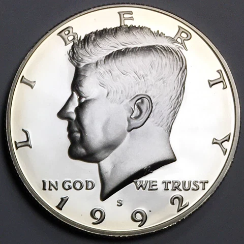 1992-S Silver Proof Kennedy Half Dollar - 90% Silver - (UNC) KM#A202c - HD92SS Cover