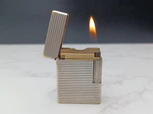 ST DUPONT Line 1 BS Gas Lighter - L1 BS - Small Model - Silver plated- AD13-1637 - Picture 1 of 24