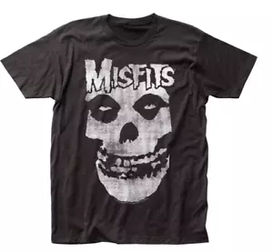 The Misfits Distressed Skull Mens T Shirt 4XLT Rock Punk Classic Tee New Black - Picture 1 of 5
