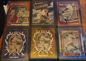 6 card lot 2023 donruss baseball Cleveland Bob Feller, Nap Lajoie,Early Wynn - Picture 1 of 2