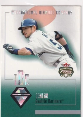 2002 FLEER FOCUS ICHIRO SEATTLE MARINERS INTERNATIONAL DIAMOND COMPANY JC-3324 - Image 1 of 2