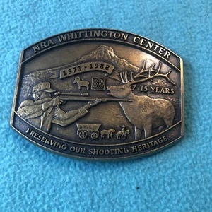 NRA Whittington Center 15 Years Preserving Our Shooting Heritage Belt Buckle LZ - Picture 1 of 4
