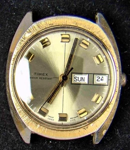 Timex goldfarbene Herren Handaufzug Uhr (Vintage) -- Ersatzteile/Reparaturen - Bild 1 von 3