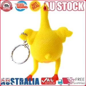 5XTricky Funny Gadgets Toys Squeeze Chicken Egg Laying Hens Stress Relief - Picture 1 of 6