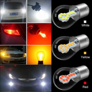 2x Bau15s 150° 7507 PY21W 18 LEDs 3030 Turn Signal Lights Reverse Parking Lights - Picture 1 of 11