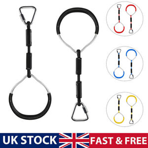 Swing Trapeze Bar Rings With Hook Pull Up Gym Ring for Climbing Frames and Swing