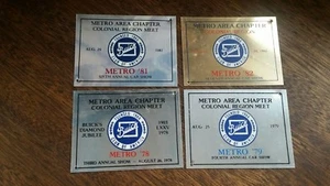 Vintage ~ Metro Chapter 1978 79 81 82 Buick Club Of America ~ Car Show Plaques - Picture 1 of 5
