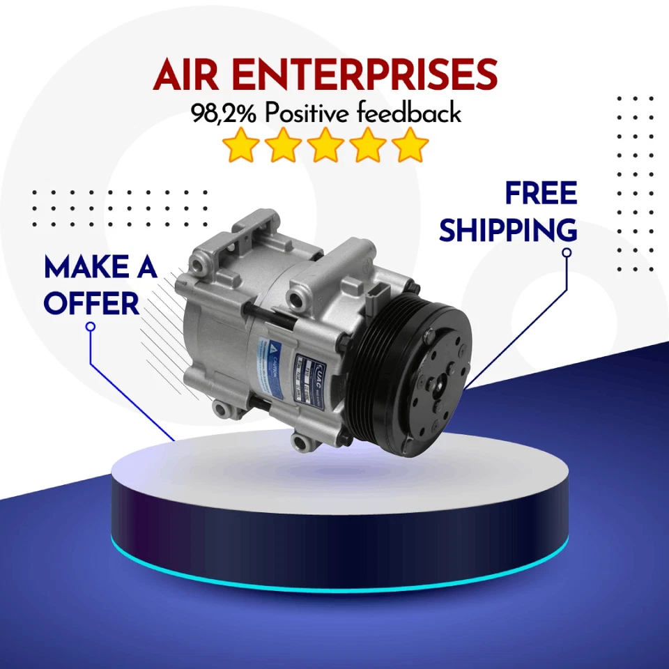 Compressor A/C Fit Ford Mustang 1994-2006, Ford Thunderbird 1991-1993 - Image 1 of 1