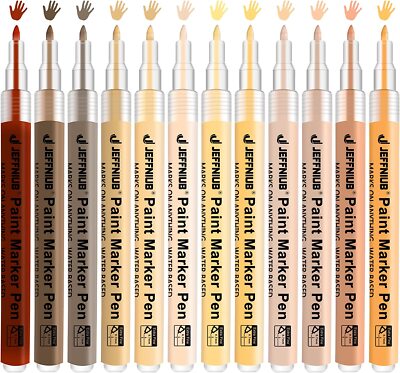 Acrylic Paint Pens Set of 12 Colors Skin Tone...